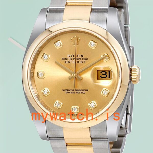 Rolex Datejust Mens 116203CDO 36mm Champagne Dial Stainless Steel: A Timeless Classic