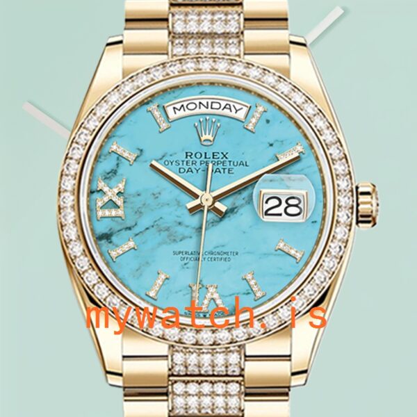 Rolex Day-Date m128348rbr-0038 36mm Mens Gold-tone: Authentic vs. Replica