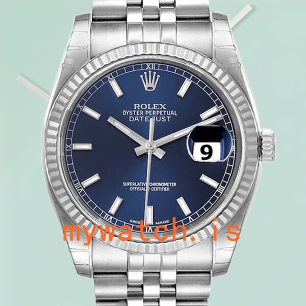 Rolex Datejust 36mm 116234BLSJ Mens Silver-tone: A Timeless Classic