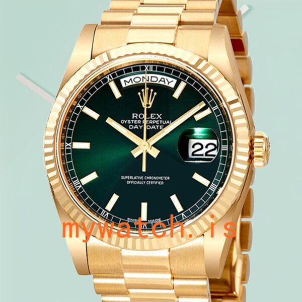 Rolex Day-Date 36mm 118238GNSP Unisex Green Dial Automatic: A Timeless Masterpiece